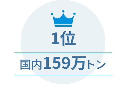 1位 国内155万トン